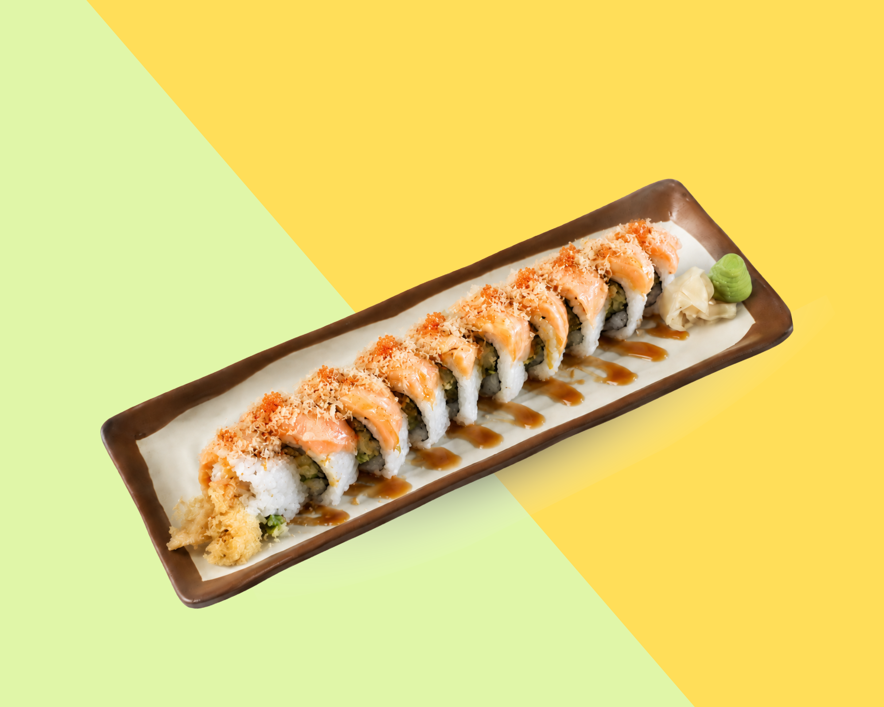 Golden Salmon Tempura Roll.