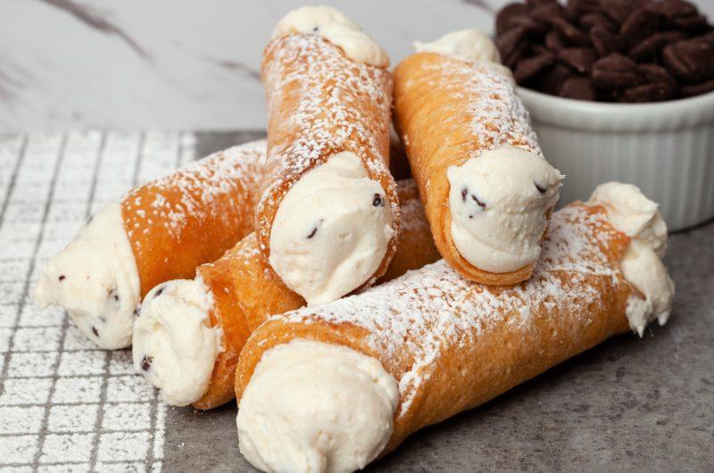 Homemade Cannoli.