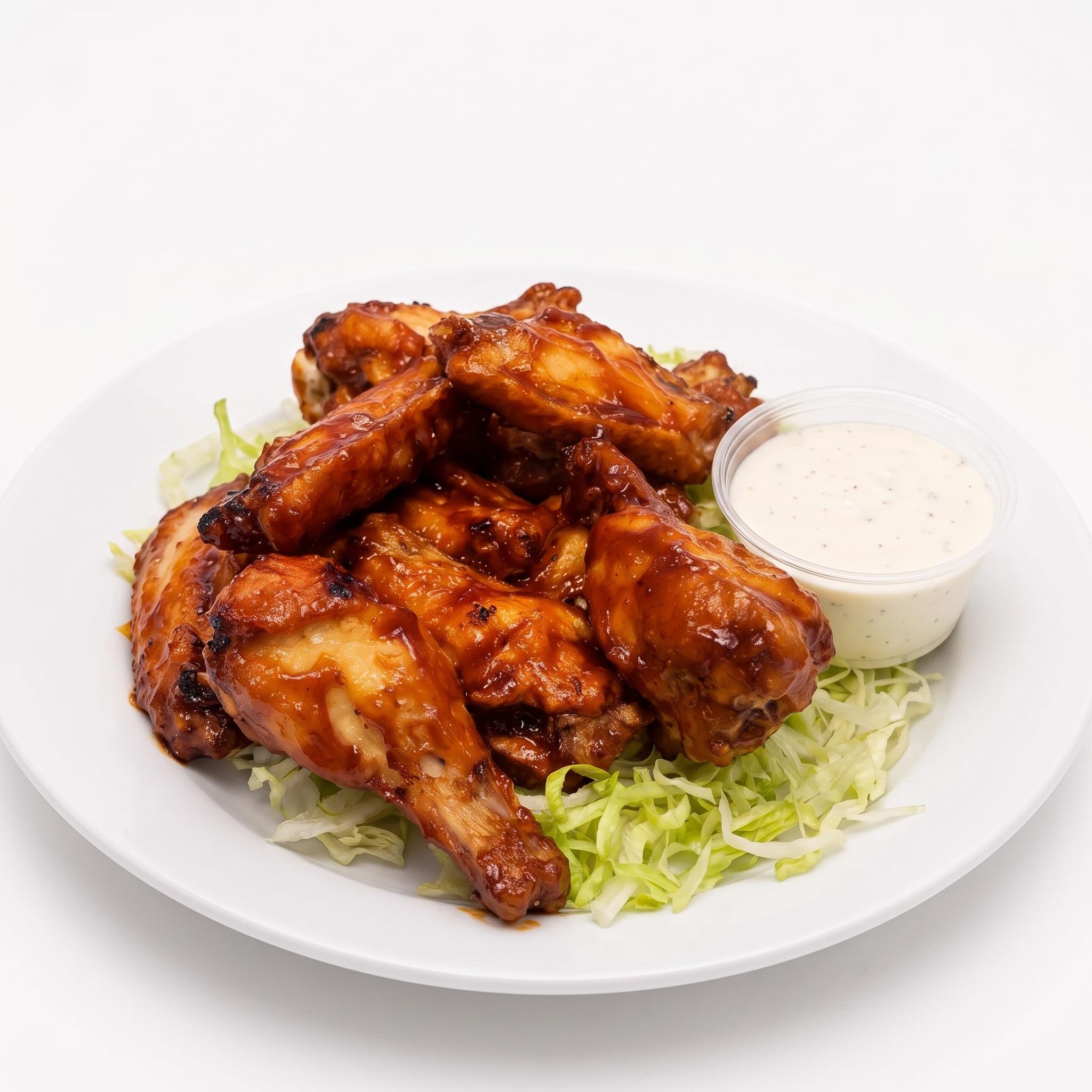 10 BBQ Wings.