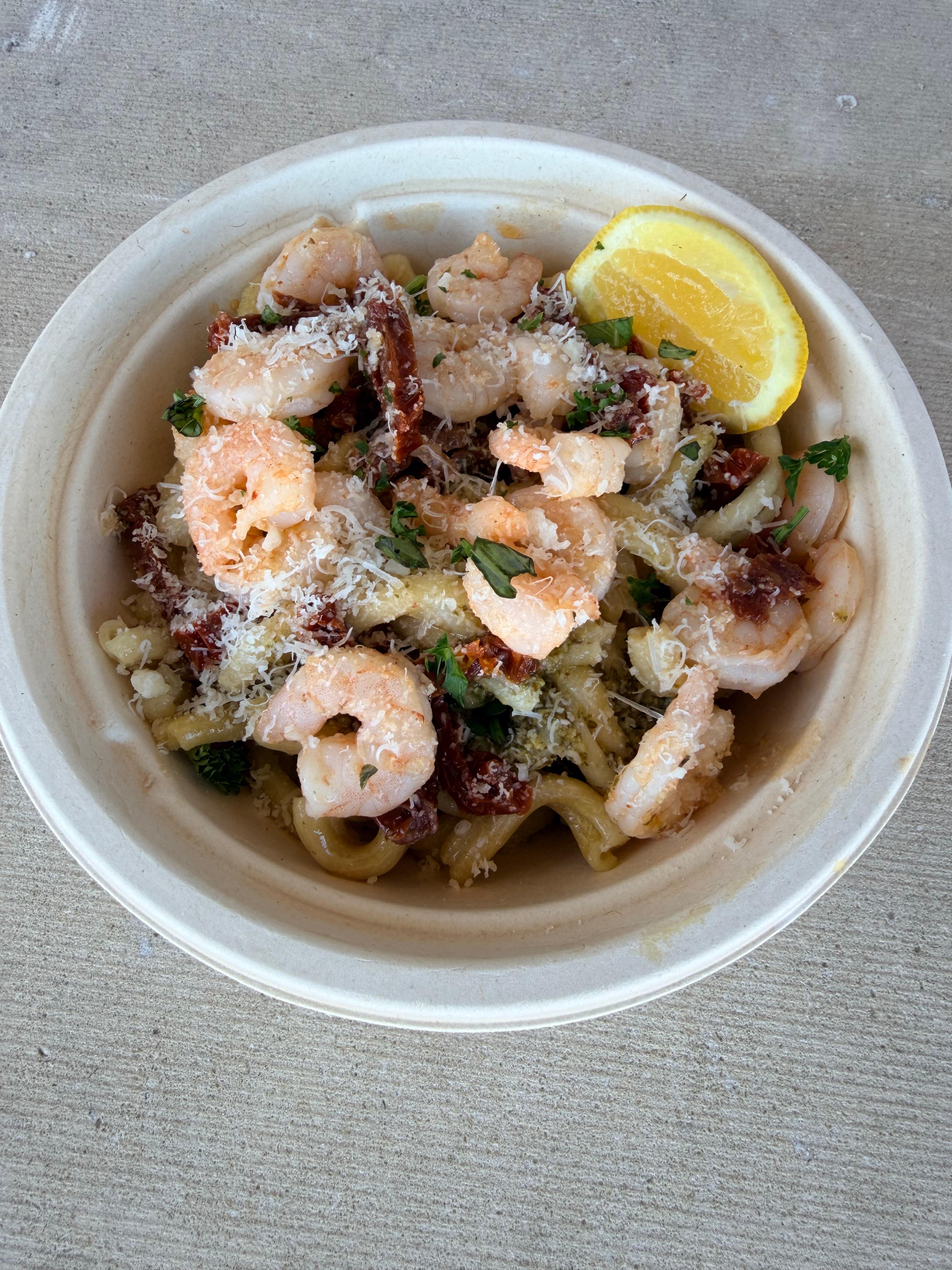 Pesto Shrimp Strozzapreti.