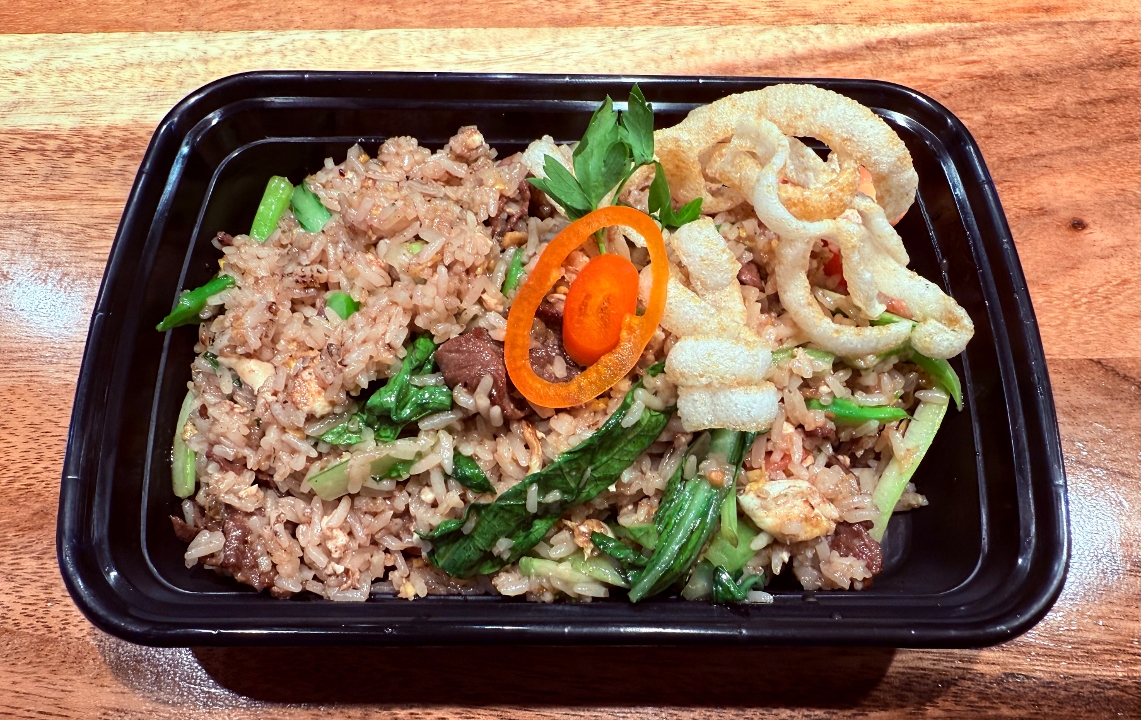 Fried rice strip loin.