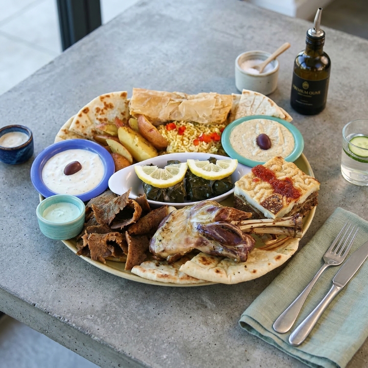Greek Feast For Two.