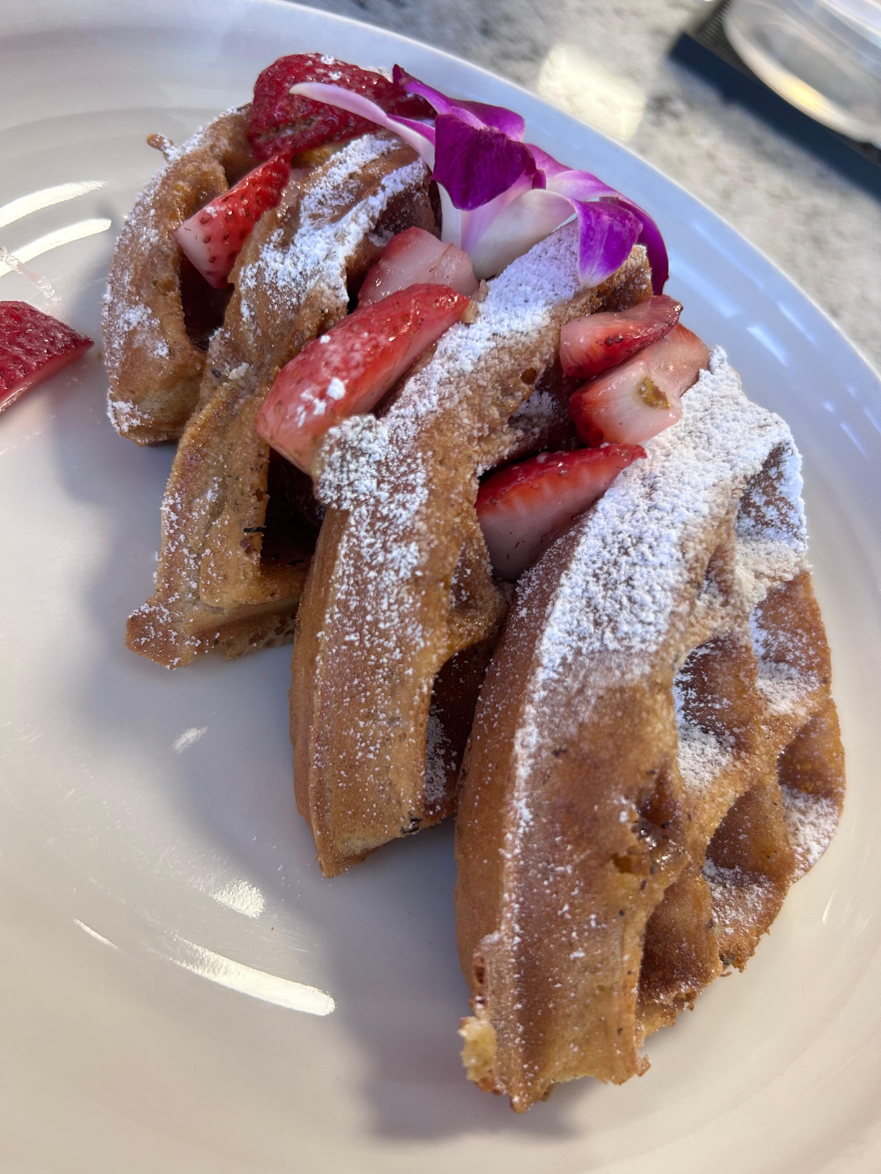 Kids Sweet Potato Waffle n Bacon.