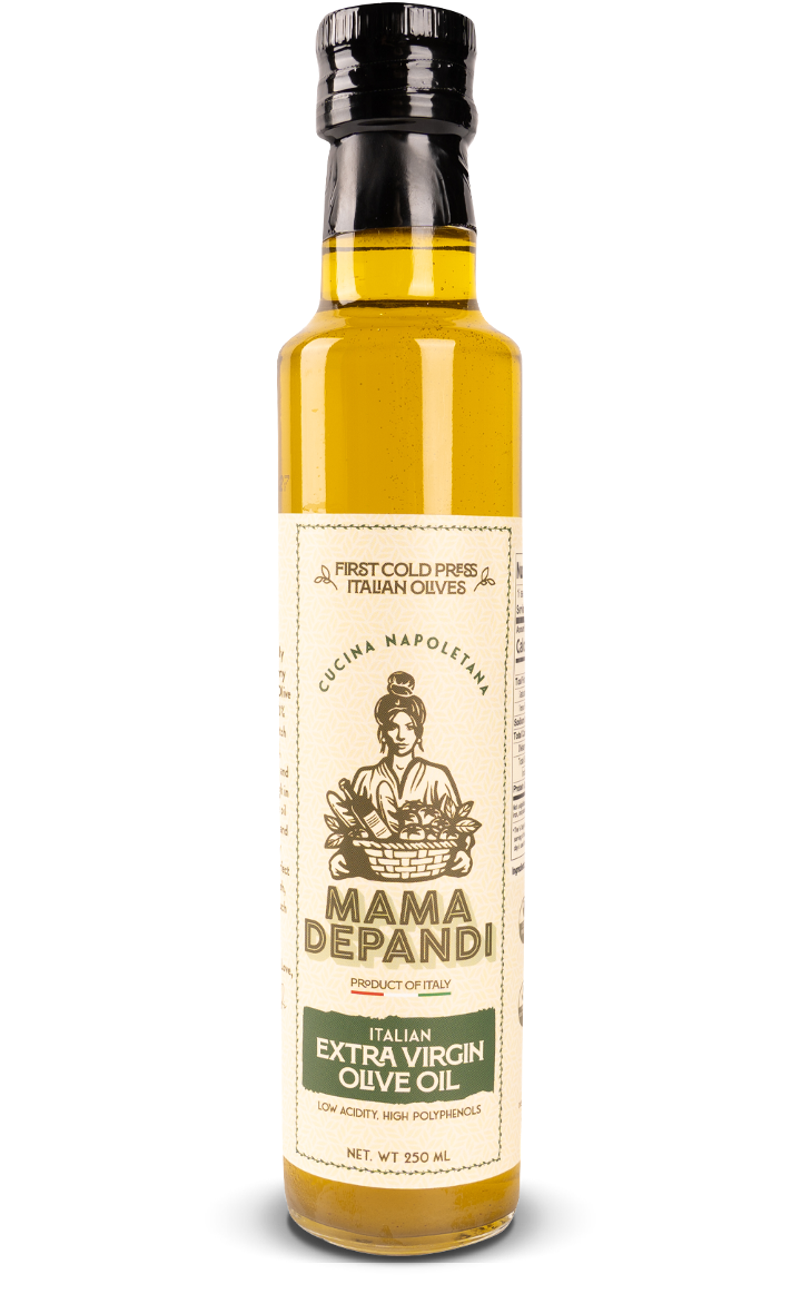 Mama DePandi 100% Italian Extra Virgin Olive Oil.