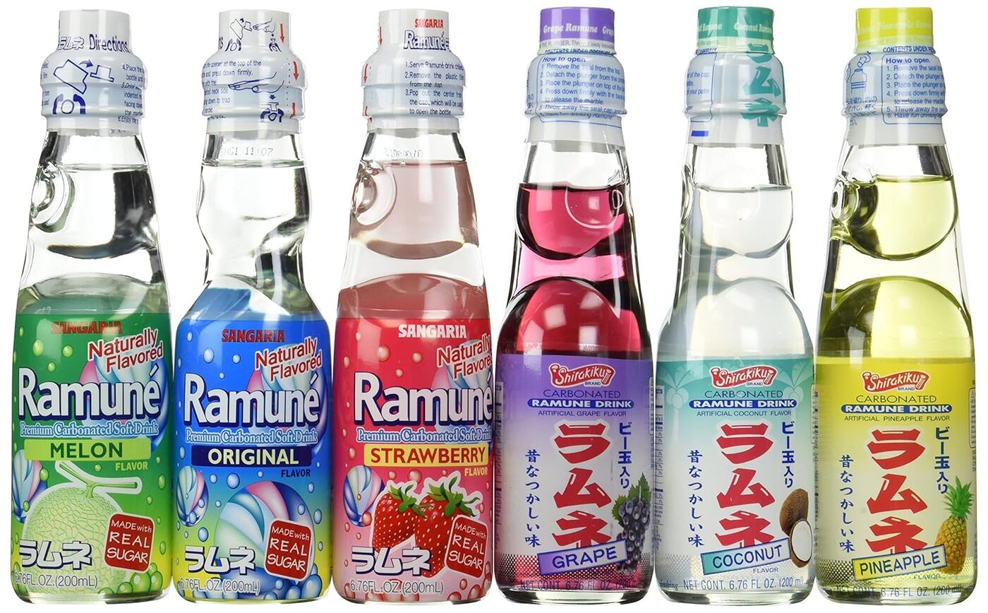 Ramune Carbonated Soft Drink.