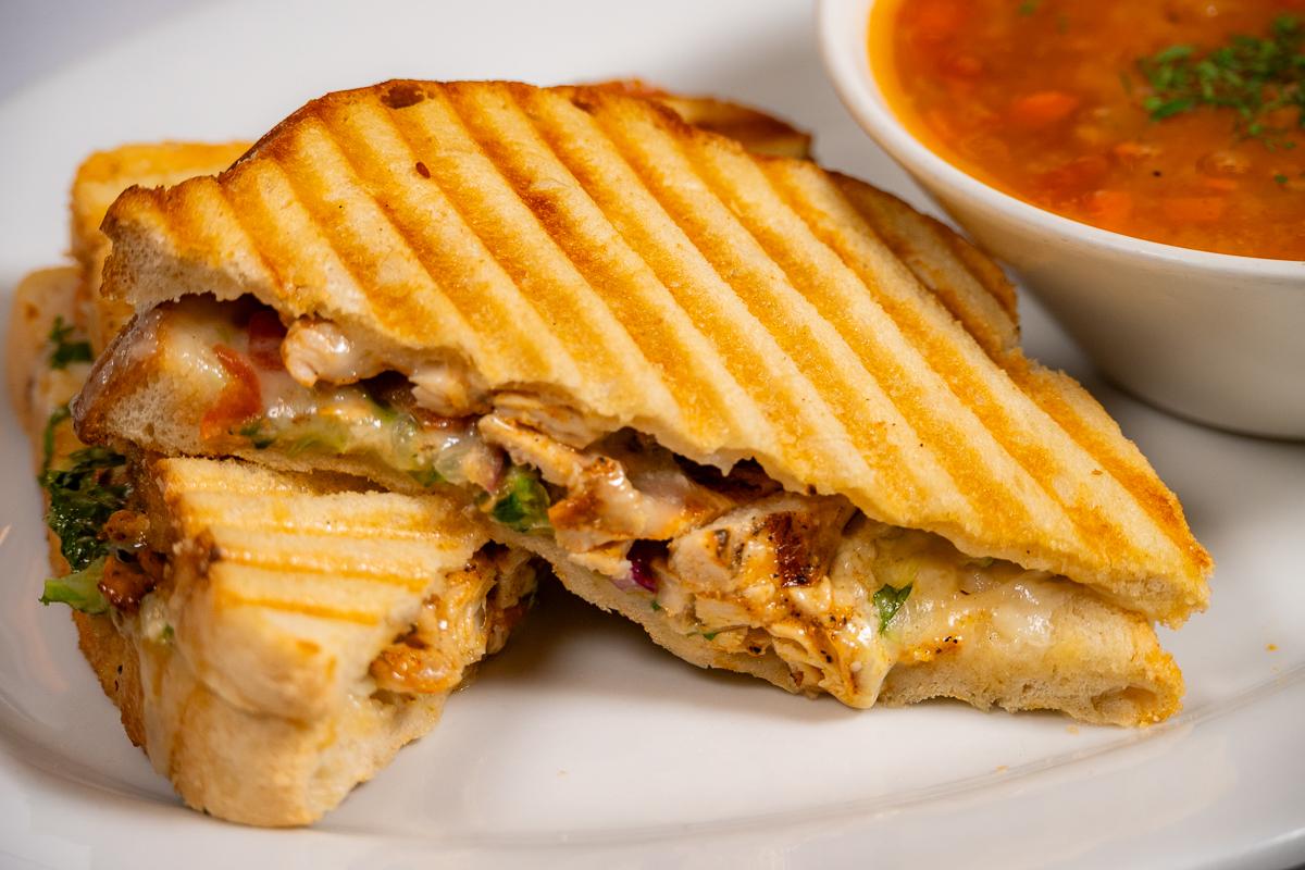 Grilled Chicken Pesto Panini.