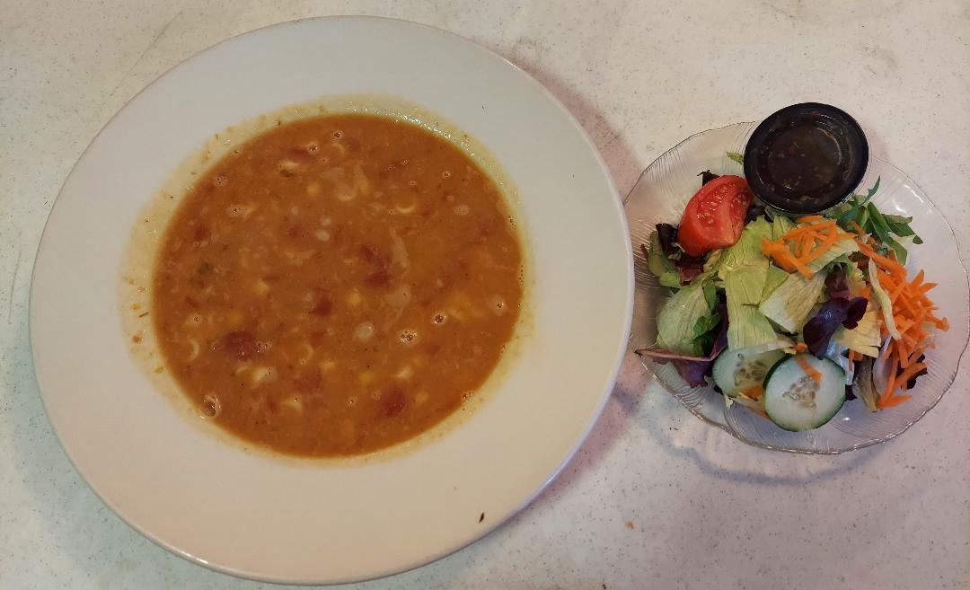BOWL OF SOUP & SALAD.
