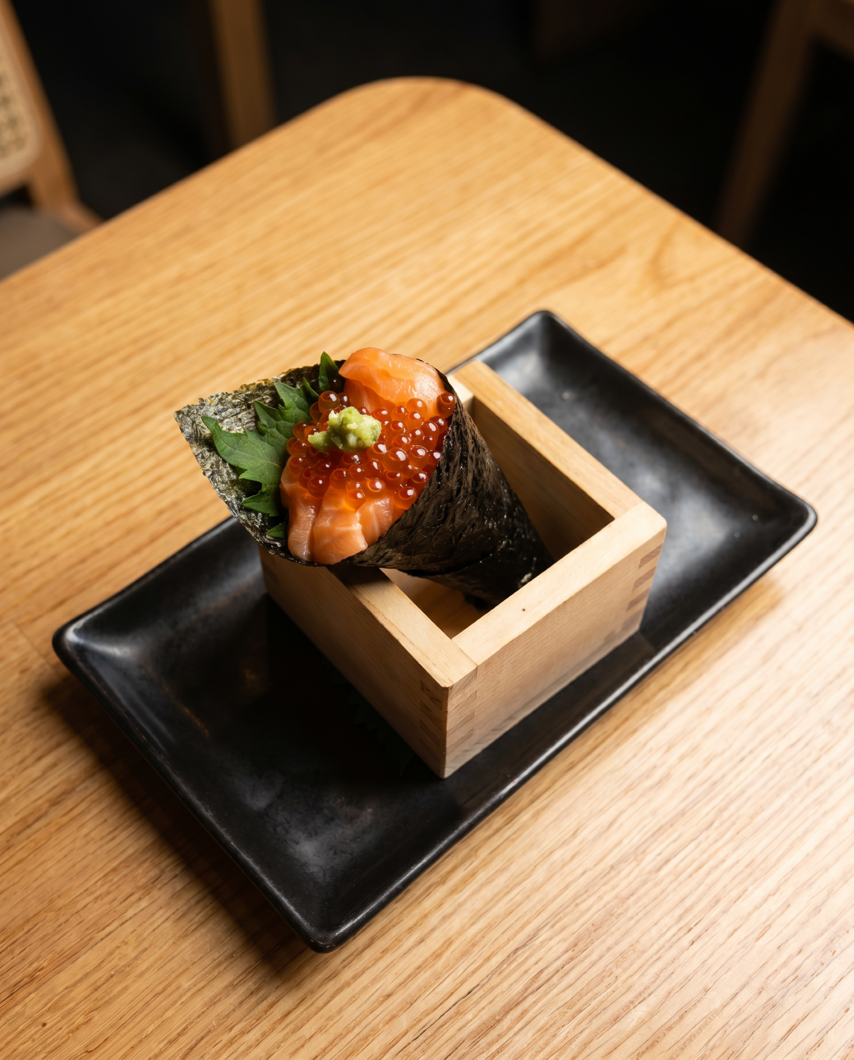 Ikura & Salmon Handroll.