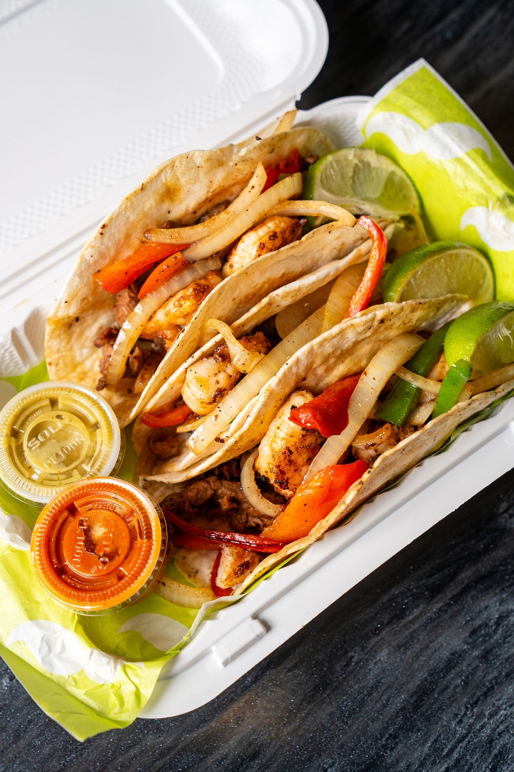 3x Surf n Turf Tacos.