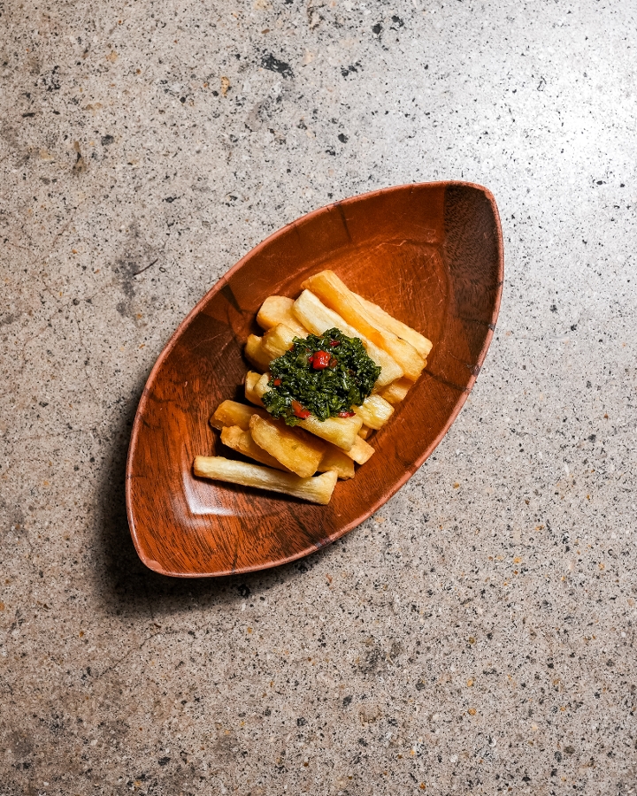Yuca frita.