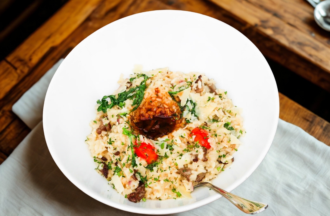 Risotto w/Filet Tips.