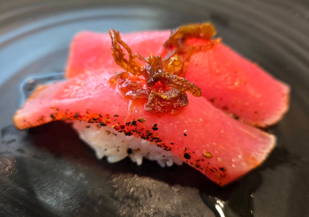 Seared Tuna Sushi.