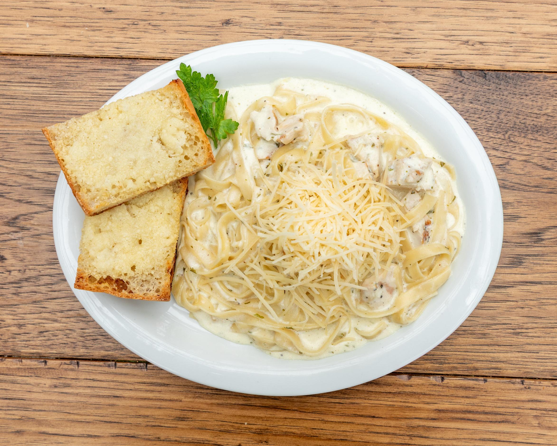 Kids Chicken Alfredo.