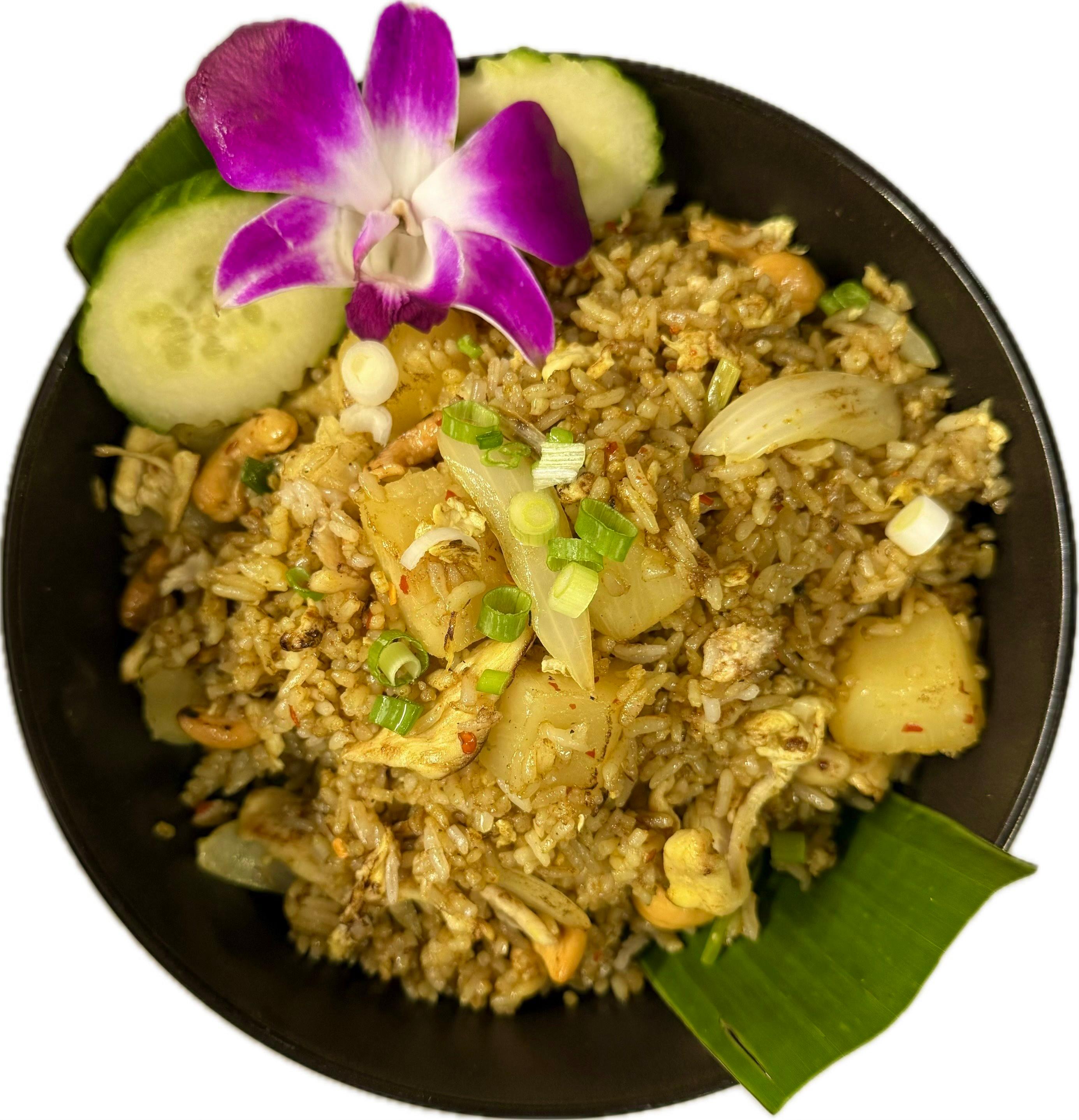Pineapple fried rice.