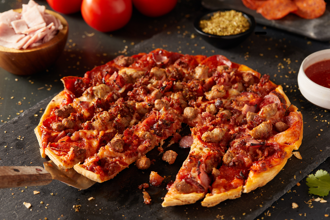 11" Meat Lovers Pizza.