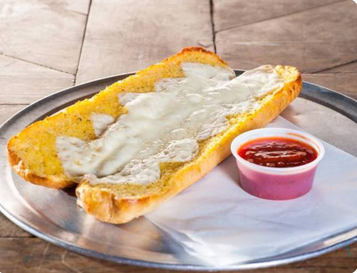 Garlic Parmesan Cheese Toast with Sauce.