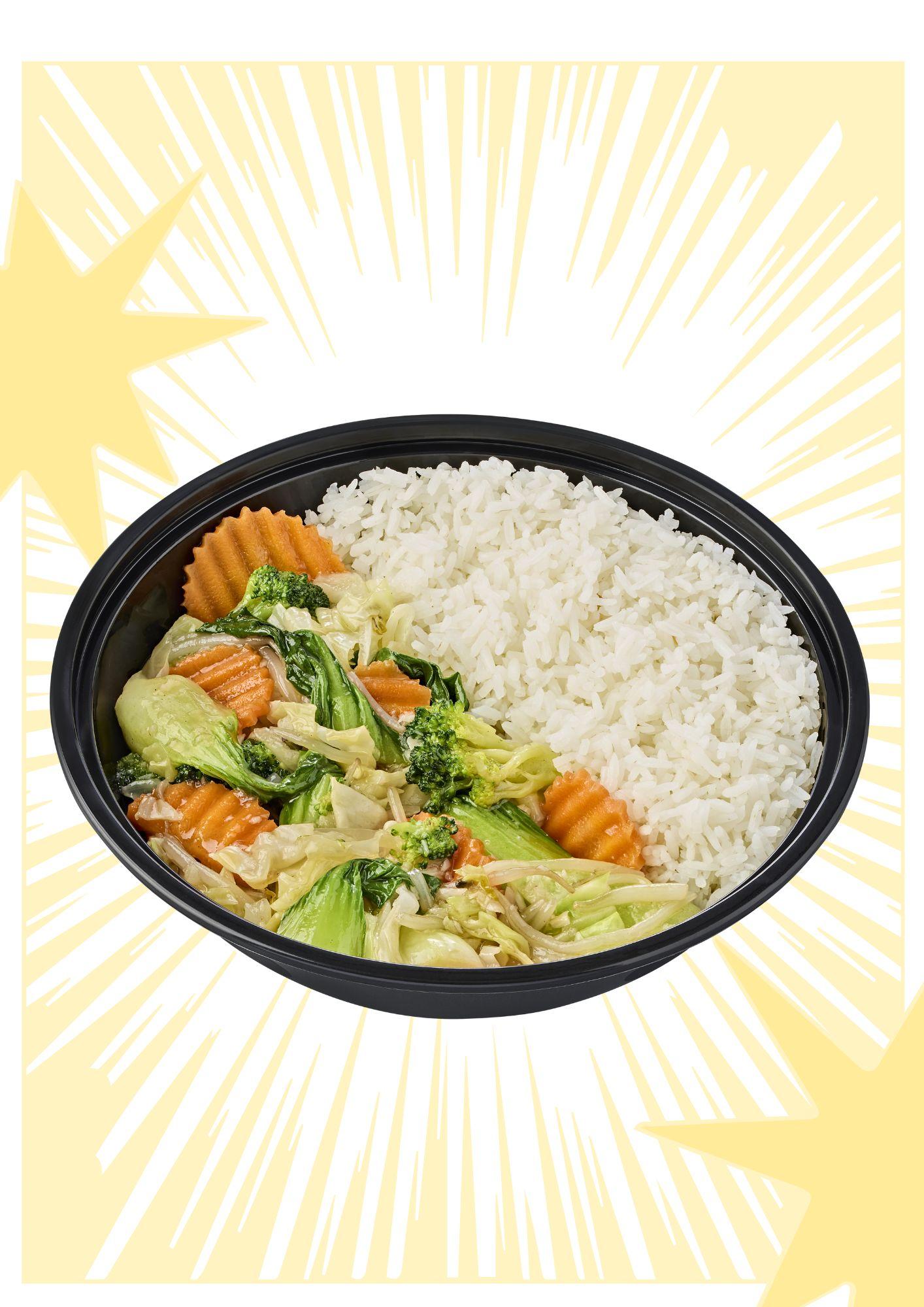 Mixed Veggie Rice Bowl.