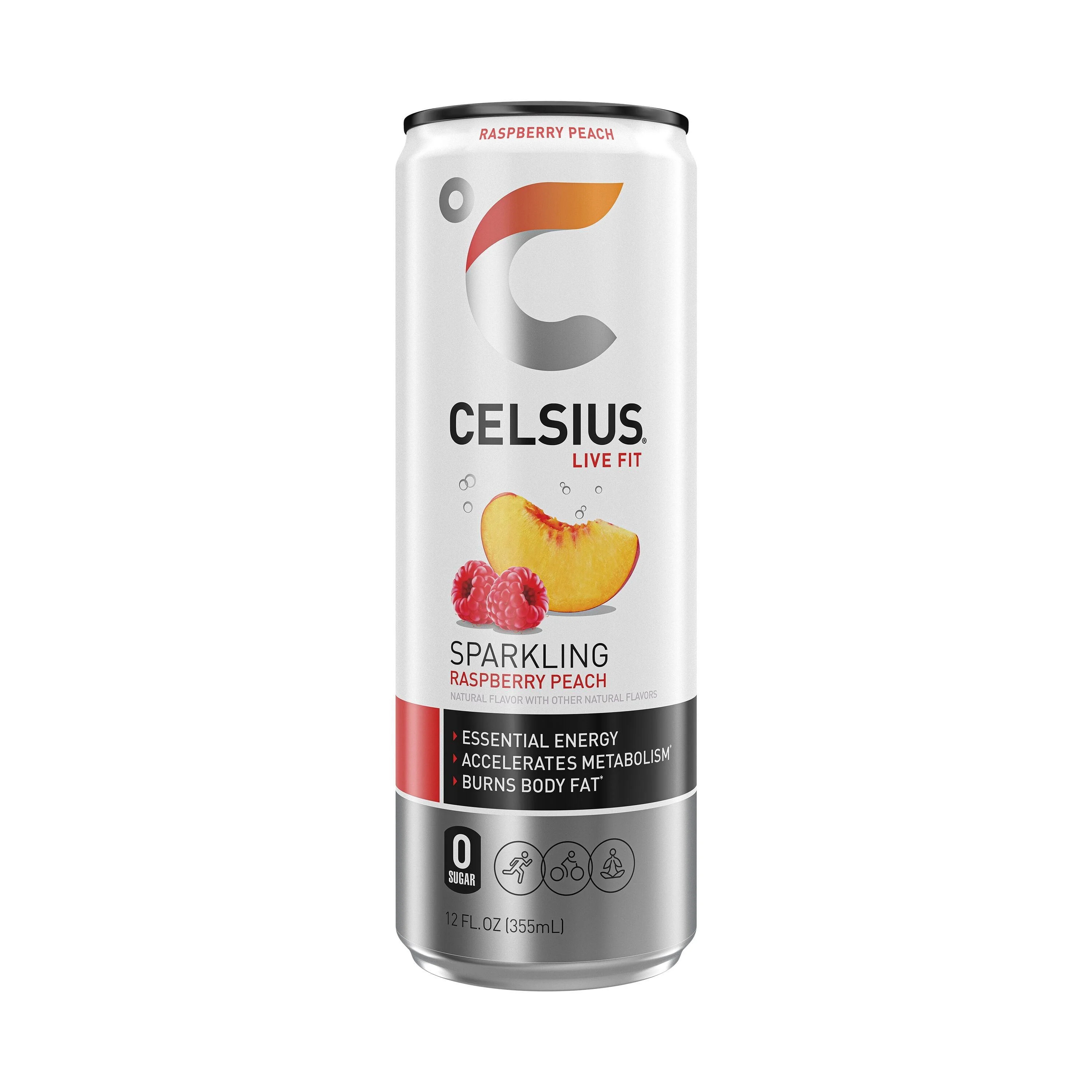 Celsius Sparkling Raspberry Peach.