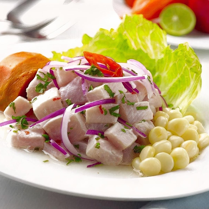 23) Ceviche traditional (Fish only) sorry no substitutions.