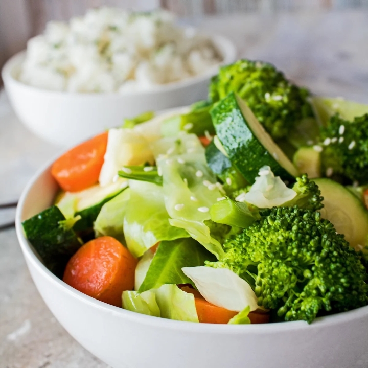Steamed Mixed Vegetables.