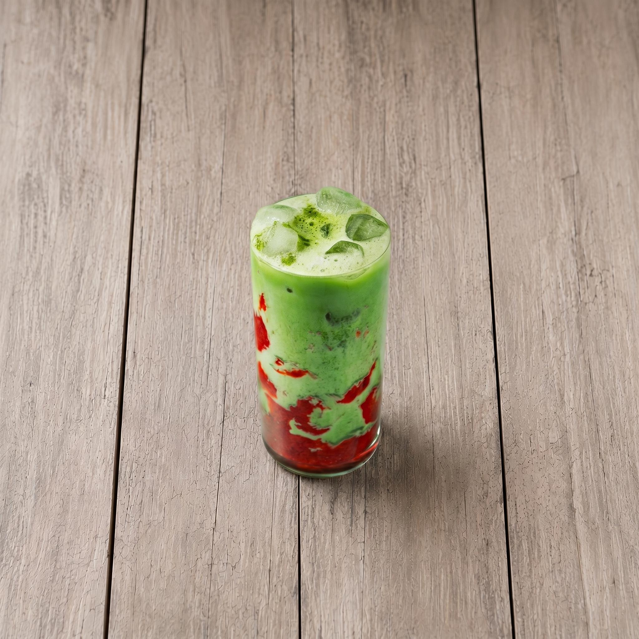 Iced Strawberry Matcha.