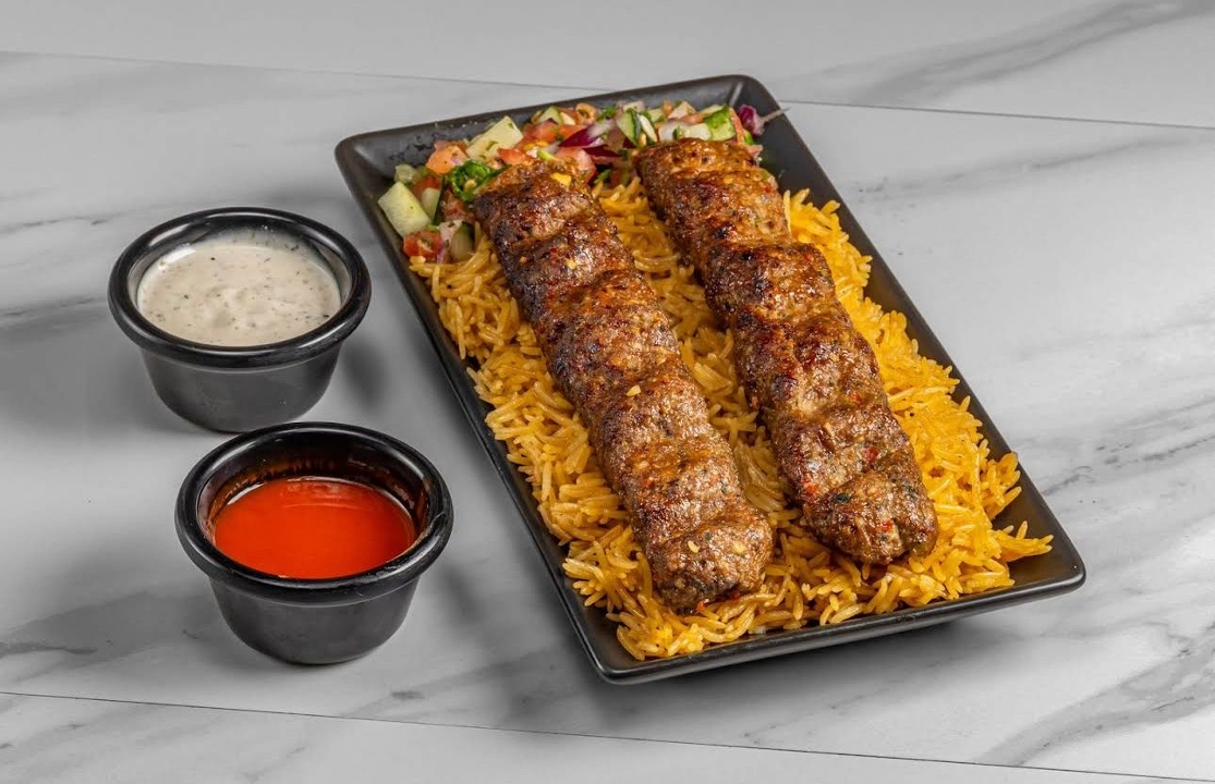 Lamb Kebab Platter.