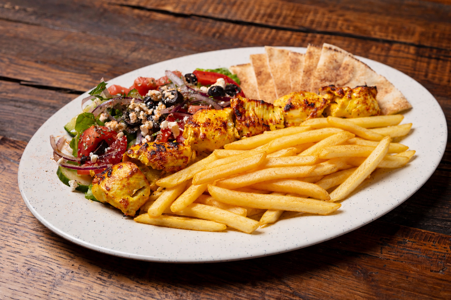 Chicken Breast & French Fries.