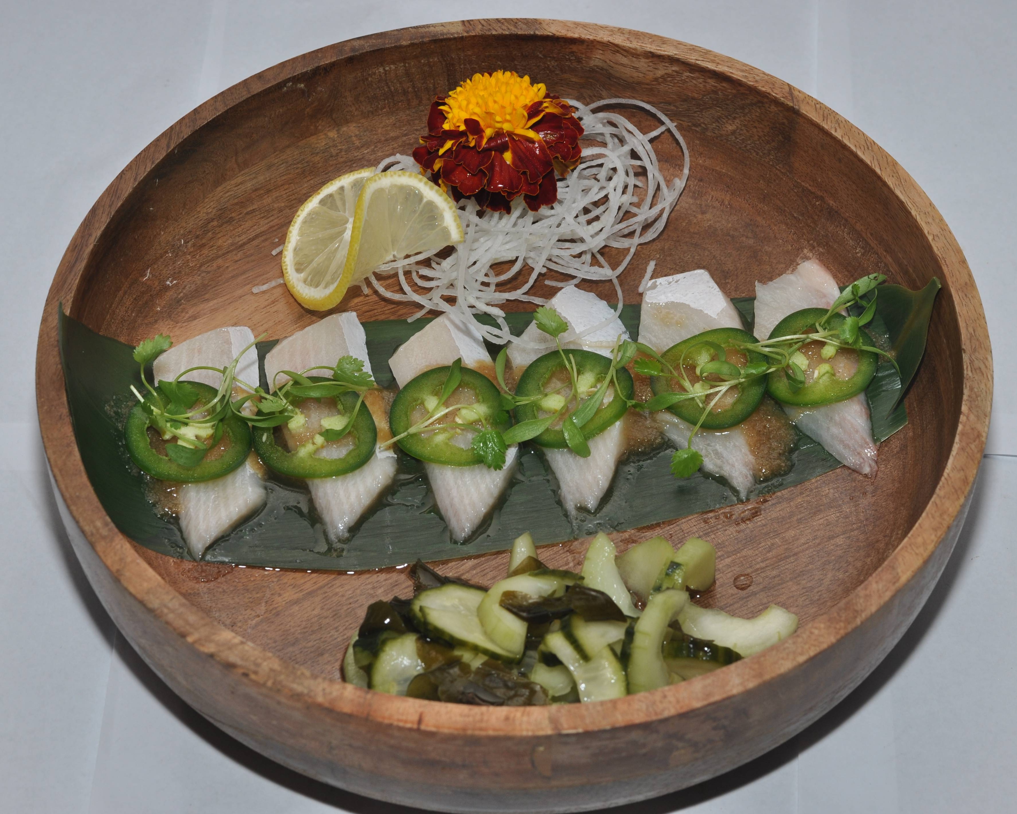 Yellowtail Jalapeno Sashimi.