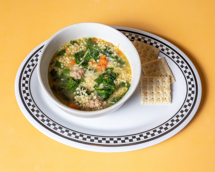 Cup Italian Wedding Soup.