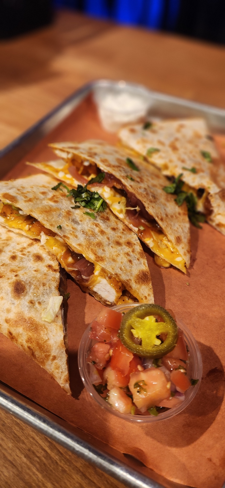 JERK CHICKEN QUESADILLA.