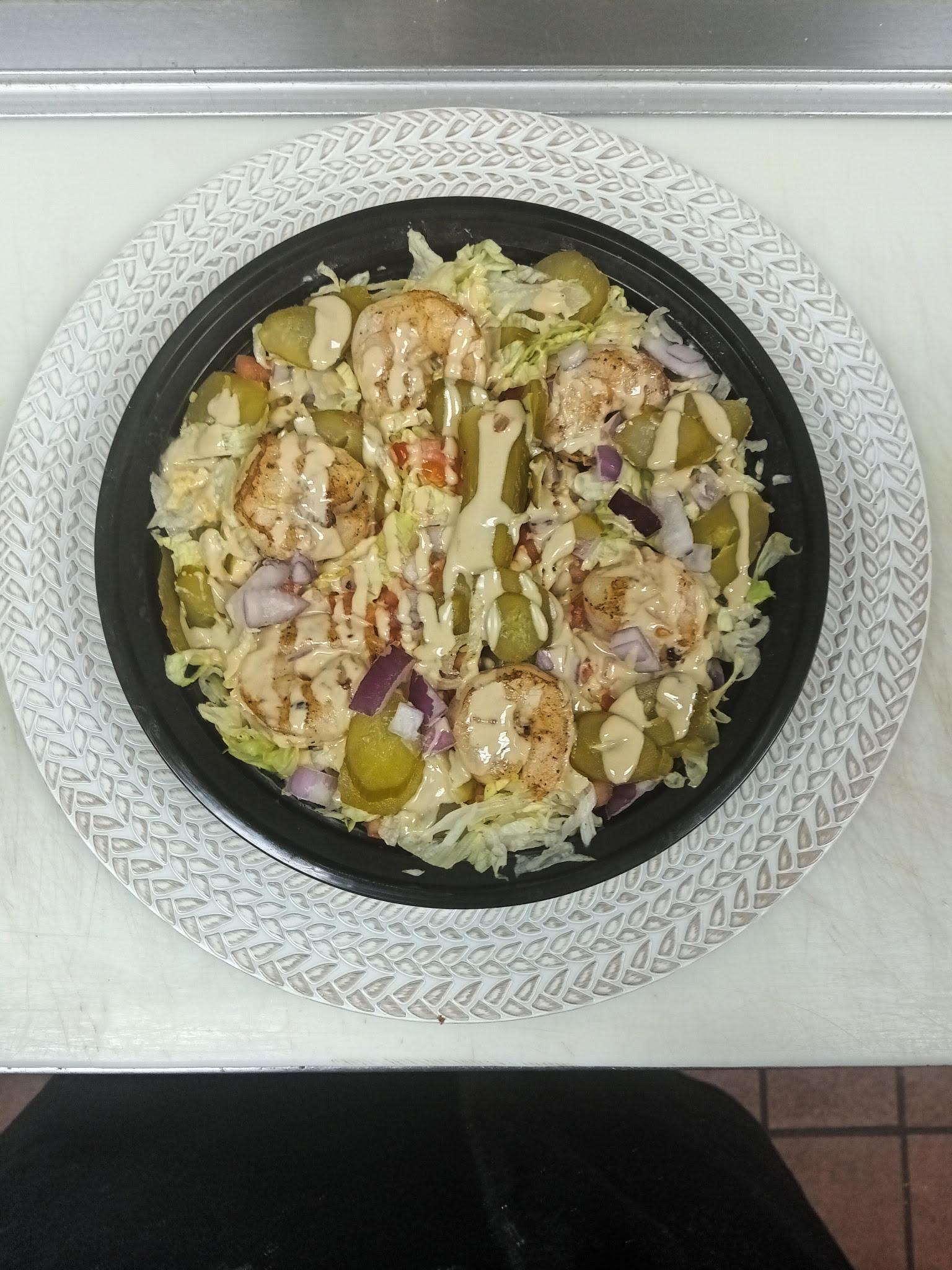 Fire Grilled Shrimp Bowl.