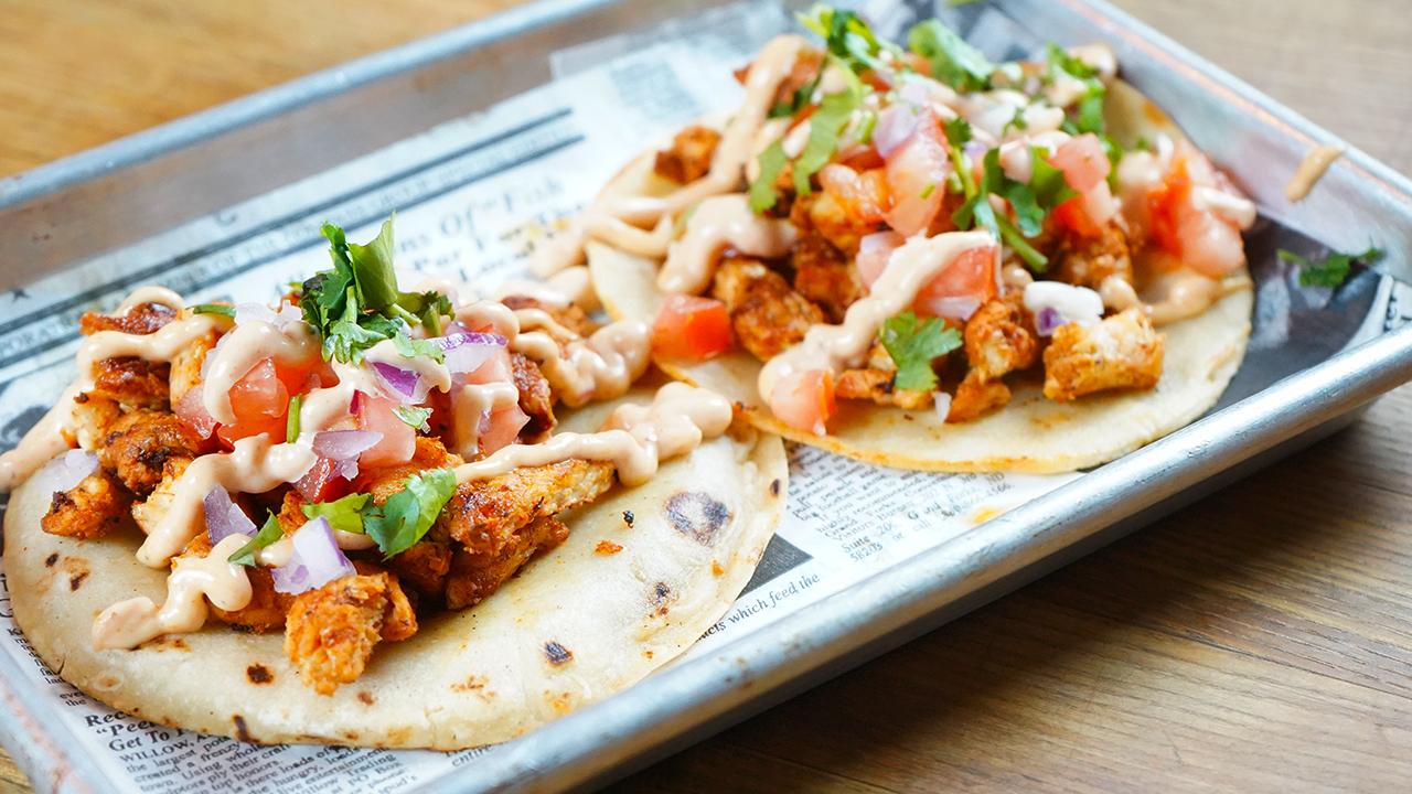 Chicken Adobo Tacos.
