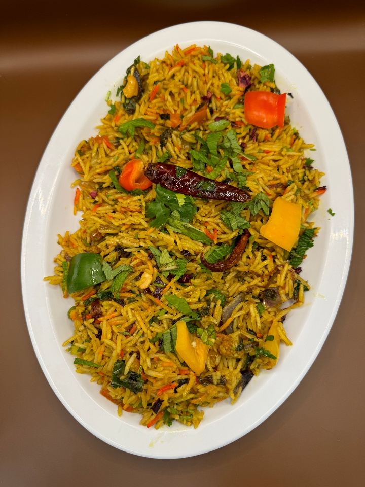Vegetable Dum Biryani.