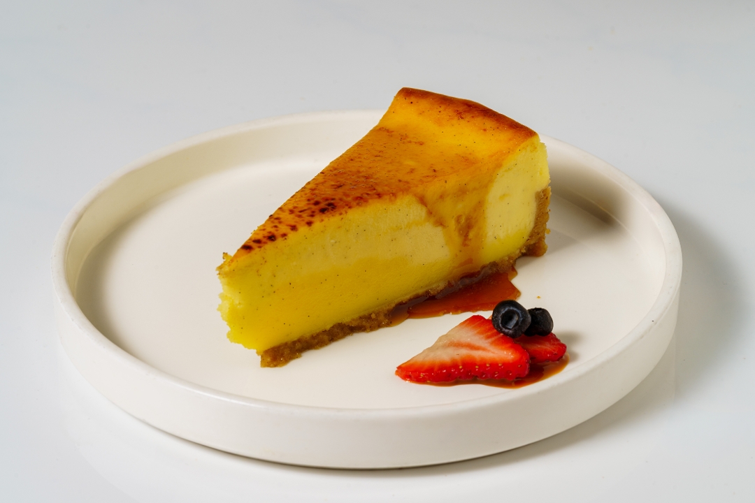 Creme brulee cheesecake.