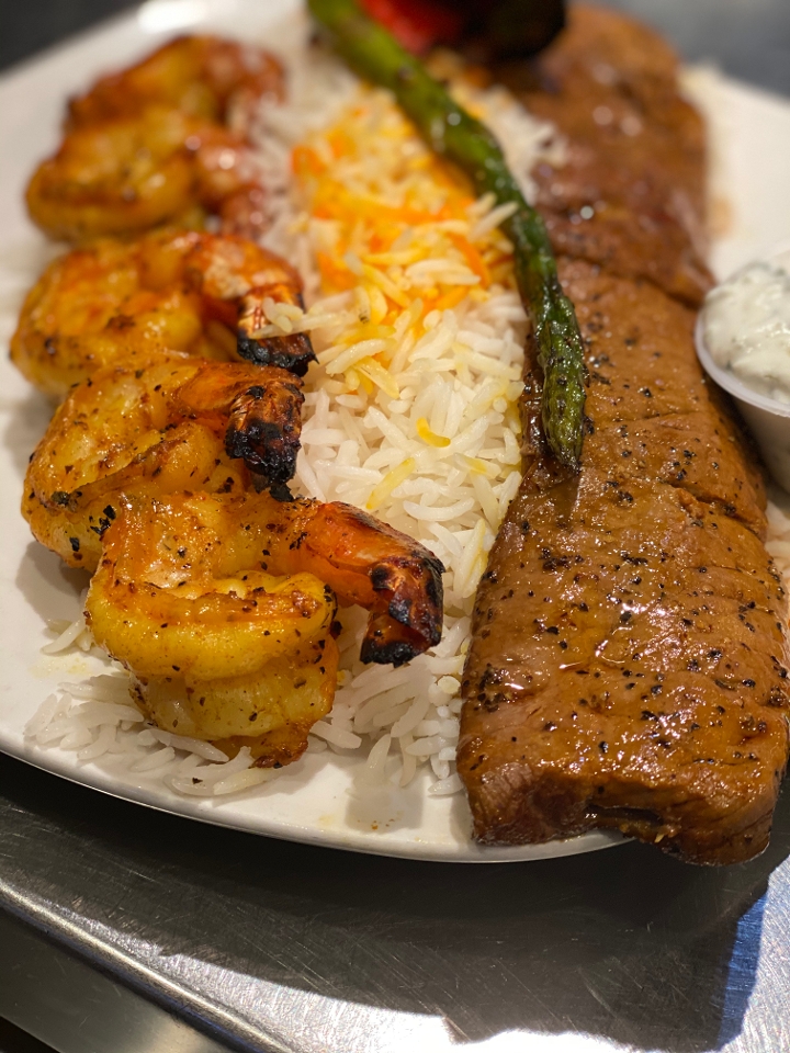 Filet Mignon & Shrimp.