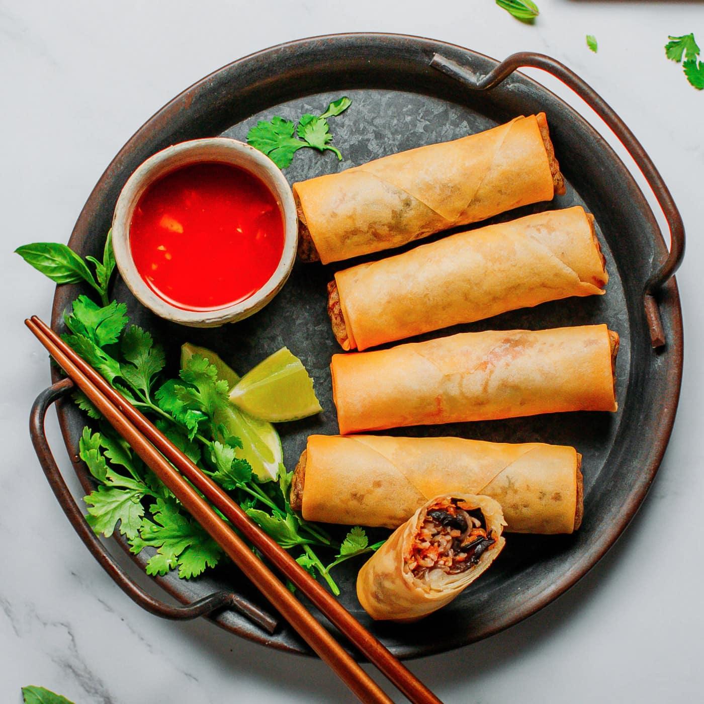 Shrimp & Crab Meat Egg Roll.