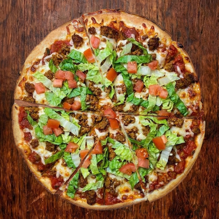Vegan Taco Gluten Free Pizza.
