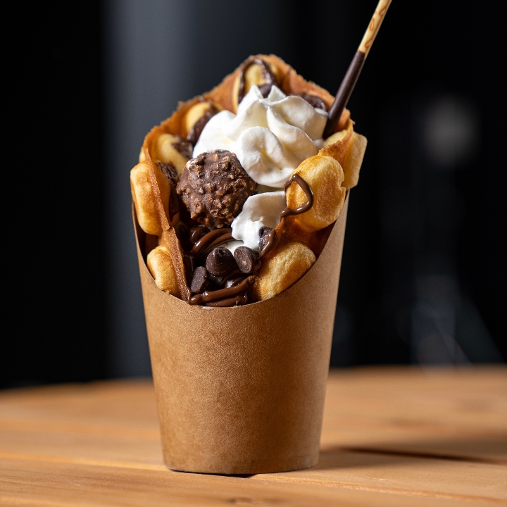 Hazelnut Bubble Waffle.