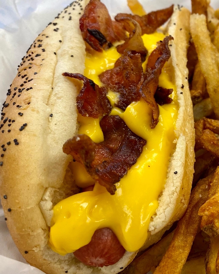 Bacon Cheese Dog.