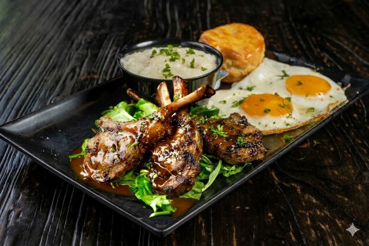 Lamb Chops & Eggs.