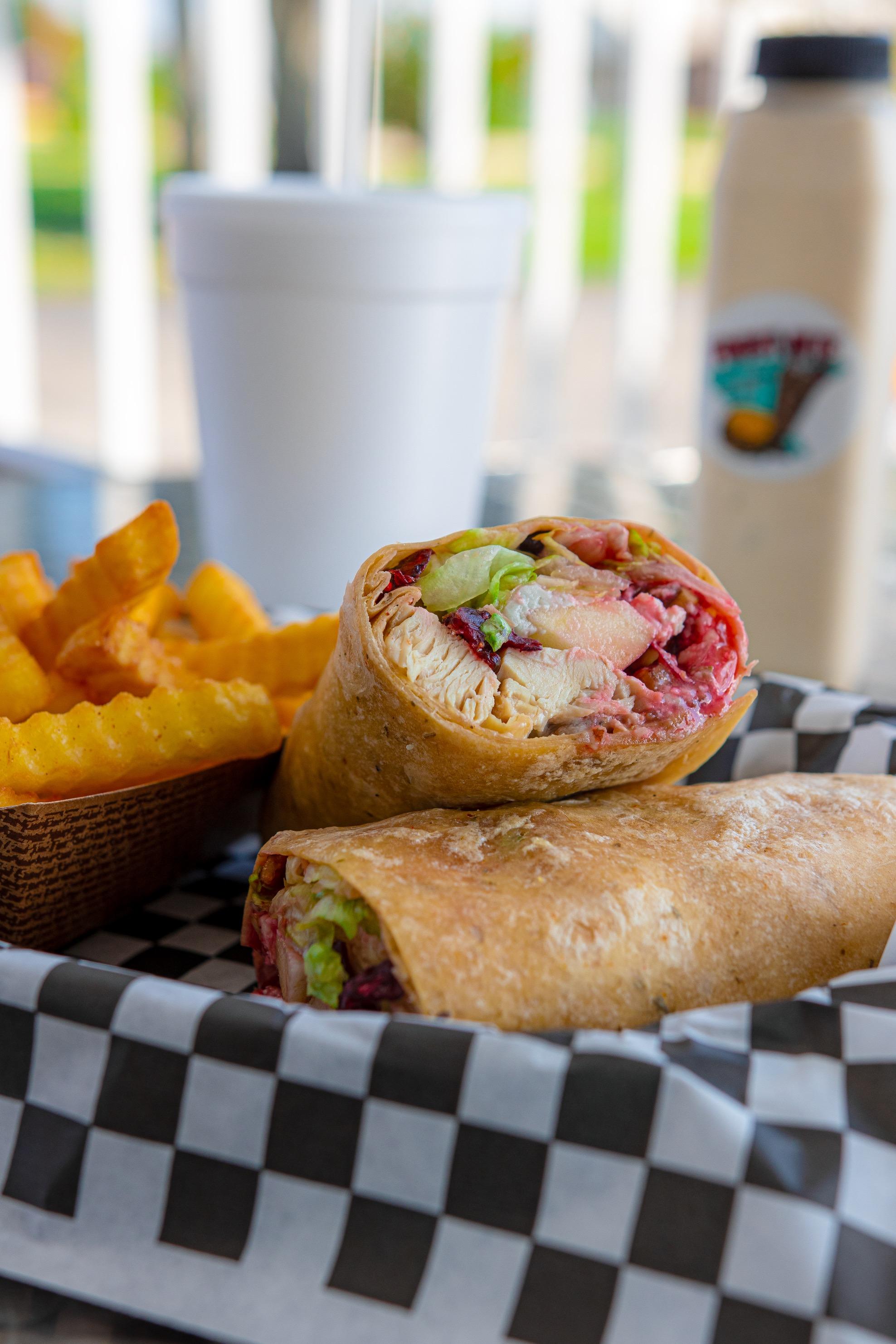 Avocado Chicken Wrap.