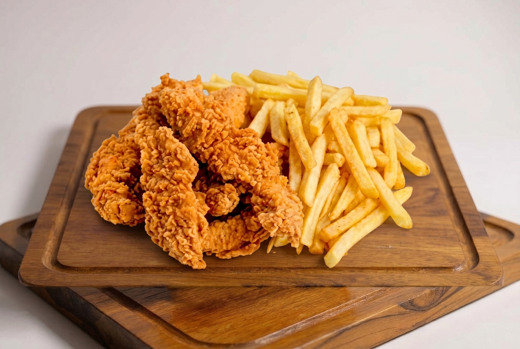 Chicken Fingers with French Fries.