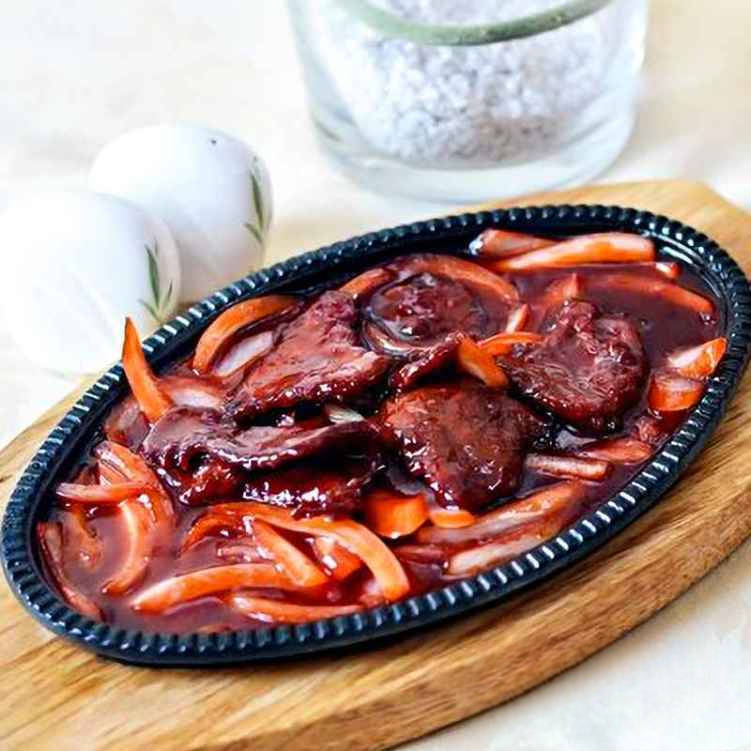 BF12. 中式牛柳/Hong Kong Style Beef Filet in Tangerine Sauce.