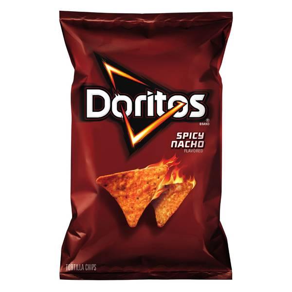 Doritos Spicy Nacho Flavored Tortilla Chips  9.25 Oz Bag.