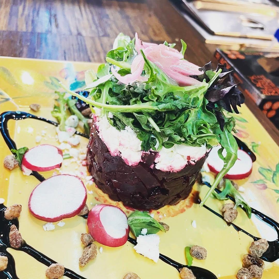 Beets & Goat Cheese Salad.