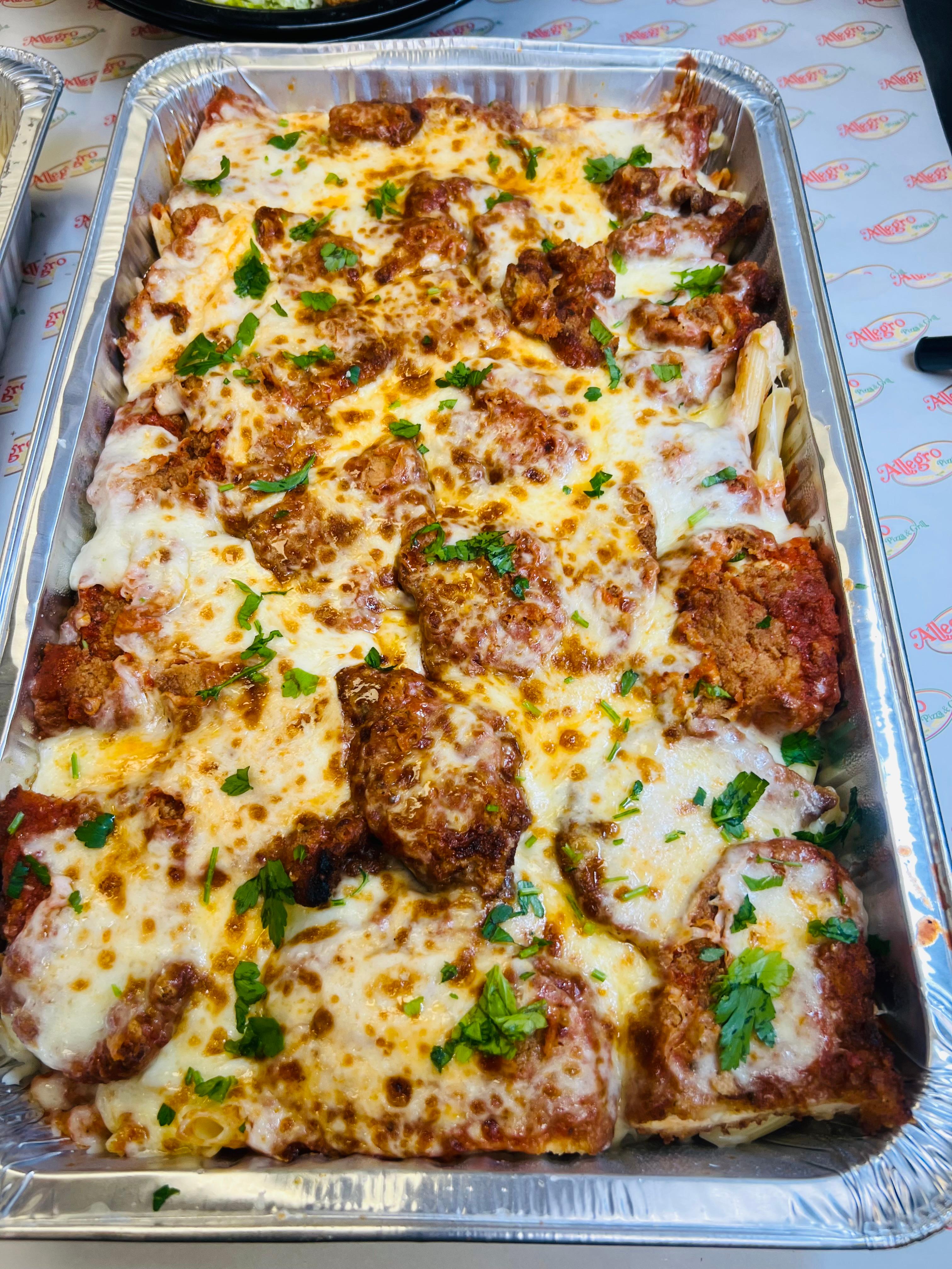 Full Pan Chicken Parmesan.