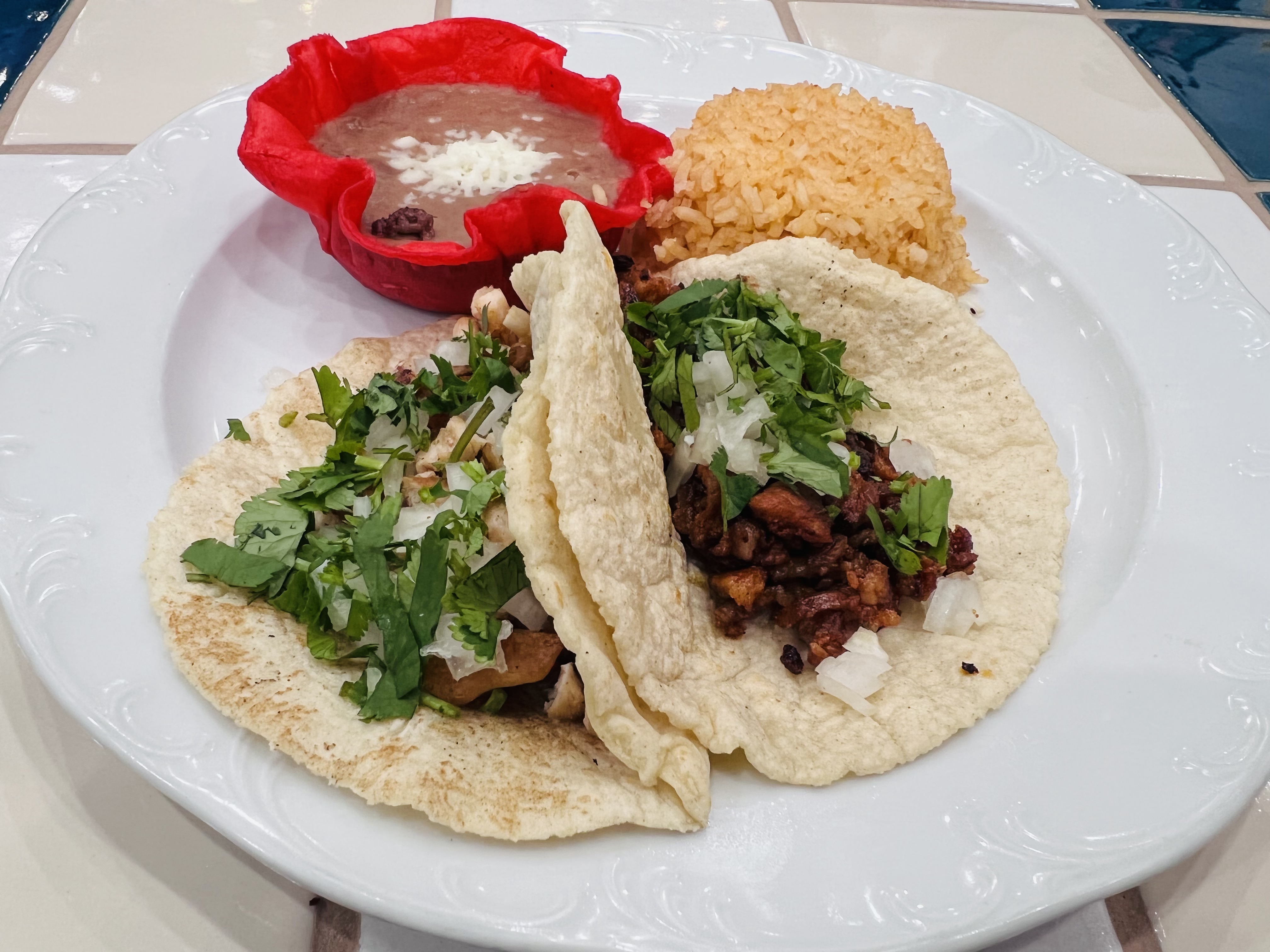 Tacos a Mano Plate.