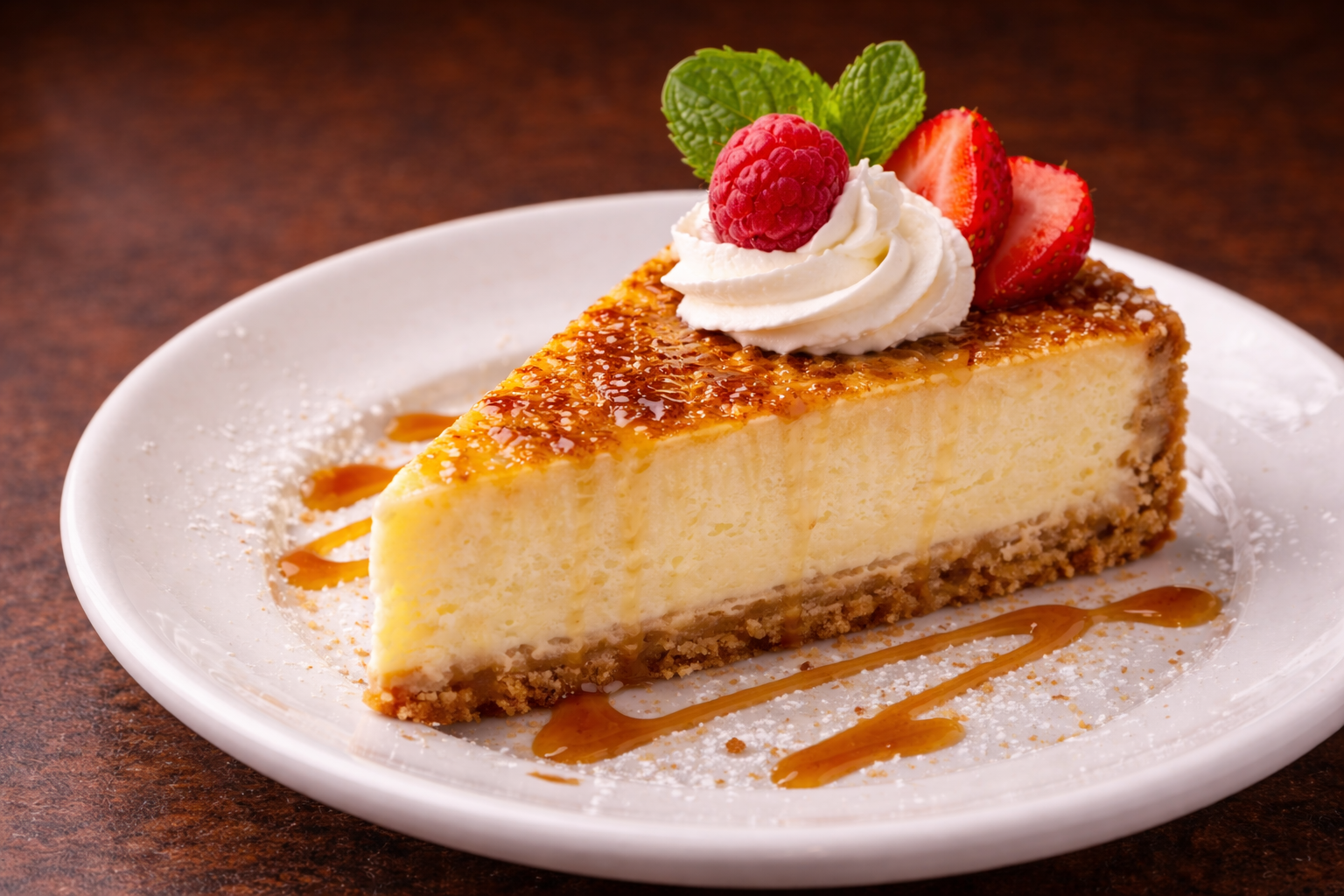 Crème Brulée Cheesecake.