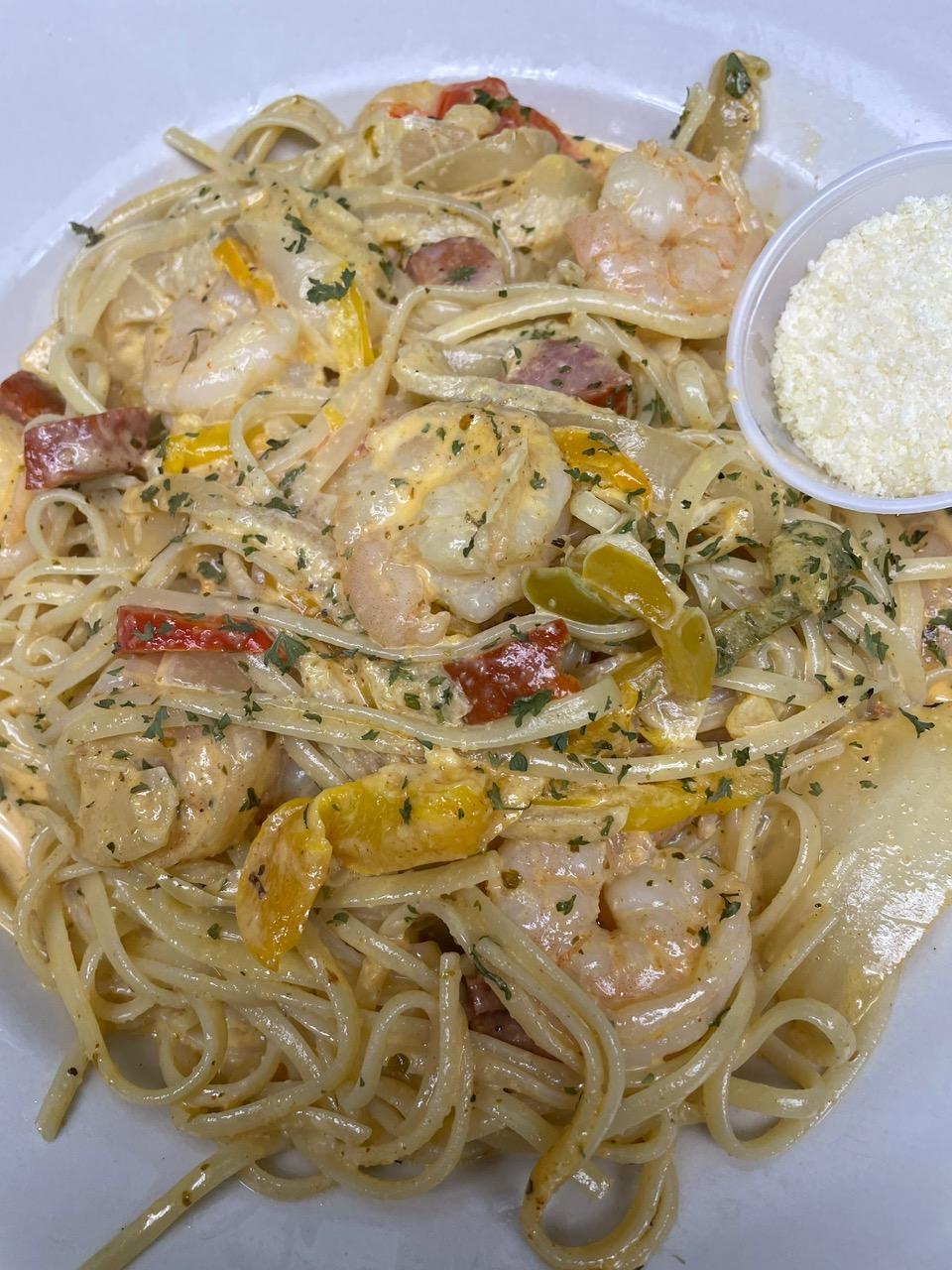 Shrimp Hasta Pasta.
