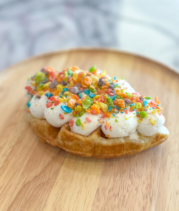 Fruity Pebbles Croffle.
